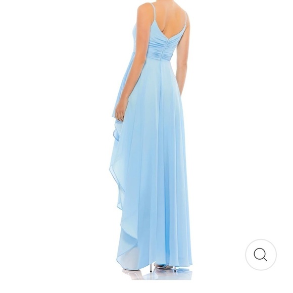 Mac Duggal Ieena Astmmetrical Hem Chiffon Maxi Dress Size 6 - Picture 2 of 15